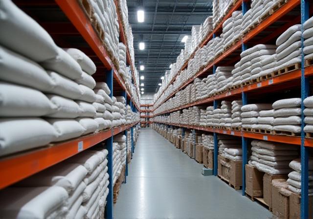 Variedad de sacos de cemento y herramientas en la tienda El Lector Constructor