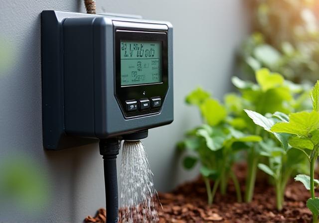 Instalación de sistema de riego por goteo en jardín